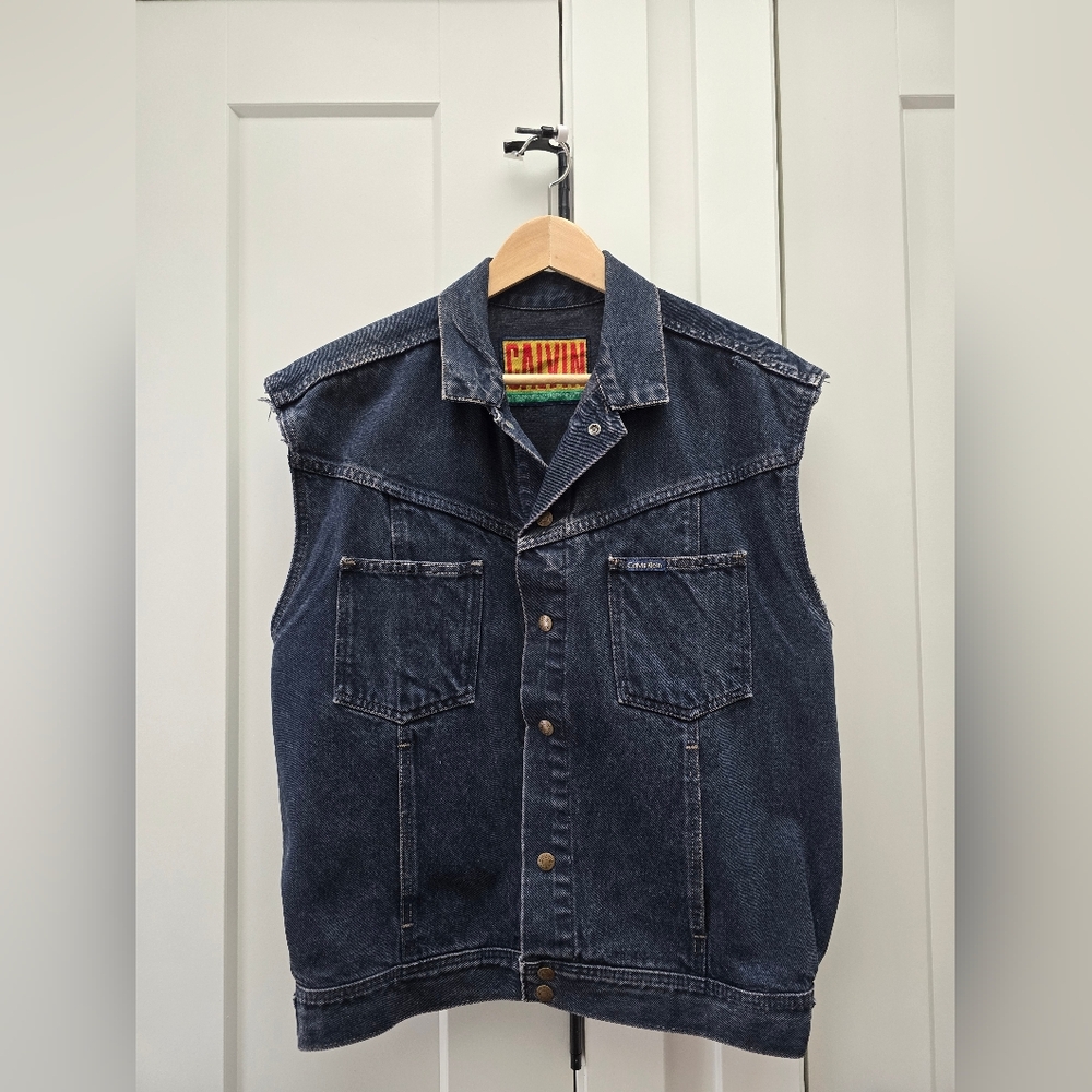 Vintage Calvin Klein Denim Sleeveless Jacket